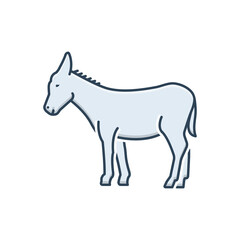 Naklejka na ściany i meble Color illustration icon for donkey