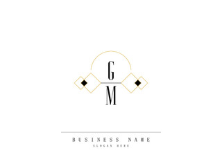 Letter GM Logo, Diamond gm Logo Template with Creative Line Art Concept Premium Vector for Luxury Diamond Ring Store