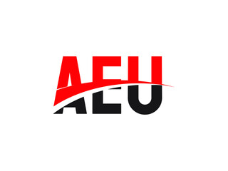 AEU Letter Initial Logo Design Vector Illustration