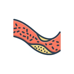 Outdoor-Kissen Color illustration icon for cholesterol  © WEBTECHOPS
