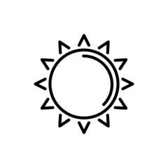 Sunny weather, sunlight thin line icon. Vector illustration.
