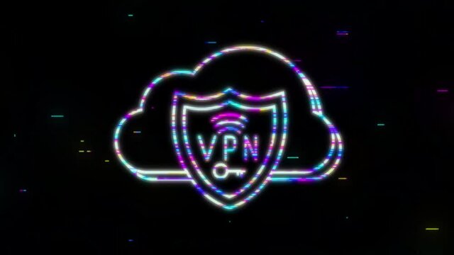 Secure VPN connection concept. Virtual private network connectivity overview. Motion graphics.