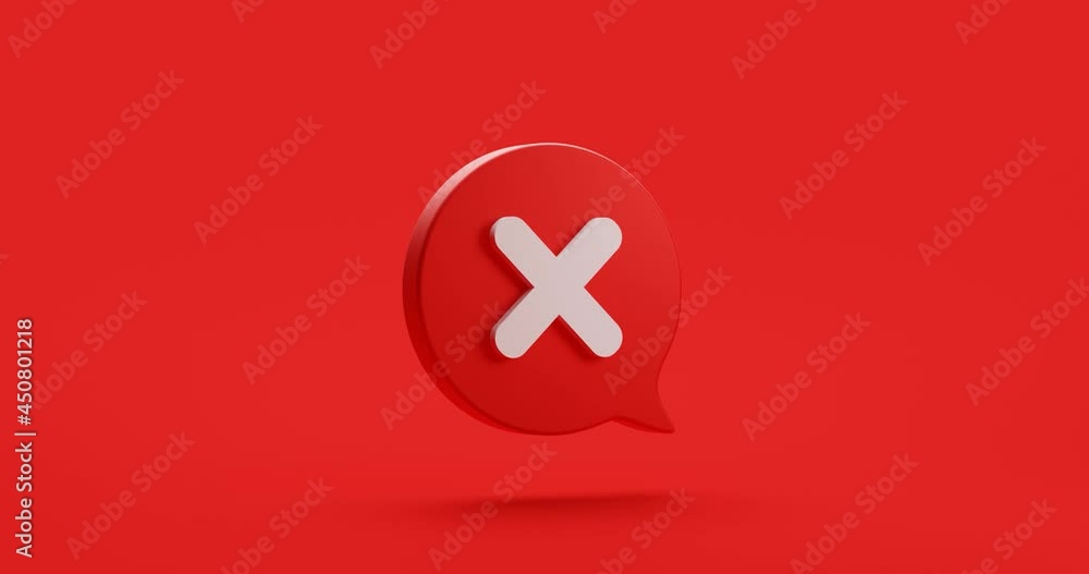 Poster red cross check mark icon button and no or wrong symbol on reject cancel sign button negative checkl