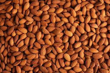 background of almonds