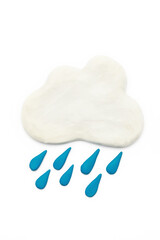Weather concept, weather condition made from plasticine