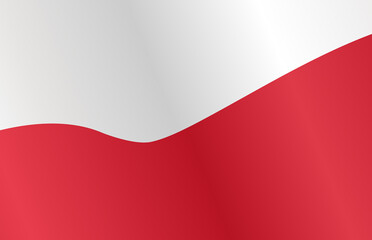 Obraz premium Waving flag of Poland isolated on png or transparent background,Symbol of Poland ,template for banner,card,advertising ,promote, vector illustration top gold medal sport winner country