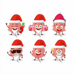 Santa Claus emoticons with pink maple cartoon character