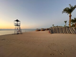 lifeguard tower on the beach