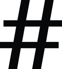 Obraz premium Number sign icon isolated on white background