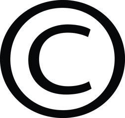copyright icon isolated on white background