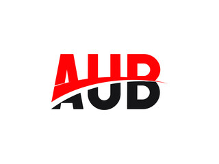 AUB Letter Initial Logo Design Vector Illustration