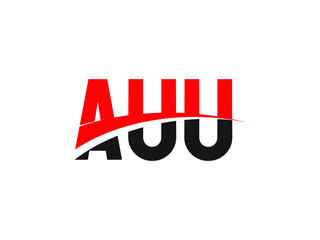 AUU Letter Initial Logo Design Vector Illustration