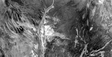 flood of feelings,  Black and white photo, abstract photography of landscapes of the deserts of...