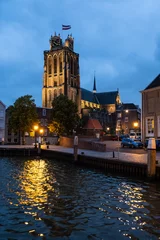 Fototapeten Grote Kerk in der Abendstimmung, Dordrecht © Robert Poorten