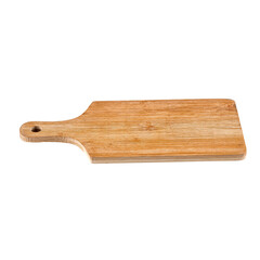 Isolated wooden cutting board on a white background