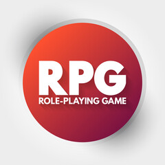 RPG - Role-Playing Game acronym, concept background