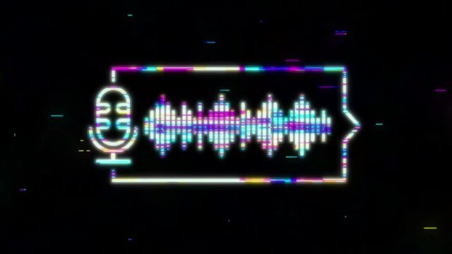Podcast. Badge, icon stamp logo. Motion graphics.