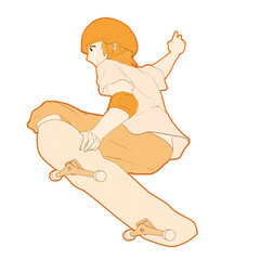 技を決めるスケーター