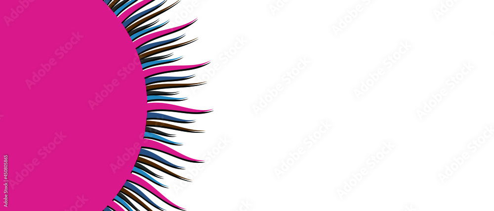 Poster horizontal background with abstract sun. swirl light rays. wavy lines on white background vector ill