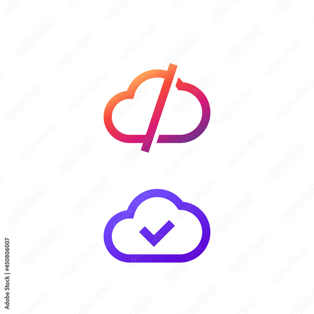 Poster disconnect from server icon with cloud