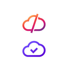 disconnect from server icon with cloud