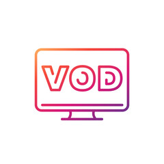 VOD line icon, video on demand
