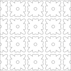 floral seamless pattern background.Geometric ornament for wallpapers and backgrounds. Black and white pattern.