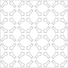 Naklejka premium floral seamless pattern background.Geometric ornament for wallpapers and backgrounds. Black and white pattern.