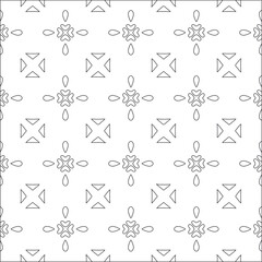 floral seamless pattern background.Geometric ornament for wallpapers and backgrounds. Black and white pattern.