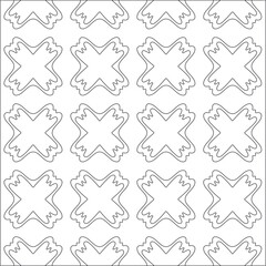 Vector pattern with symmetrical elements . Modern stylish abstract texture. Repeating geometric tiles from striped elements.