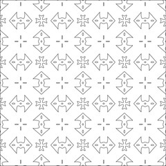 Vector pattern with symmetrical elements . Modern stylish abstract texture. Repeating geometric tiles from striped elements.