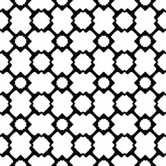 floral seamless pattern background.Geometric ornament for wallpapers and backgrounds. Black and white pattern.