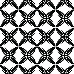 floral seamless pattern background.Geometric ornament for wallpapers and backgrounds. Black and white pattern.