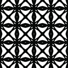 Naklejka premium floral seamless pattern background.Geometric ornament for wallpapers and backgrounds. Black and white pattern.
