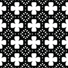 floral seamless pattern background.Geometric ornament for wallpapers and backgrounds. Black and white pattern.