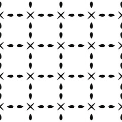 floral seamless pattern background.Geometric ornament for wallpapers and backgrounds. Black and white pattern.