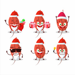 Santa Claus emoticons with dried leaves cartoon character