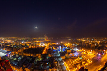 night streets of the city of Izhevsk