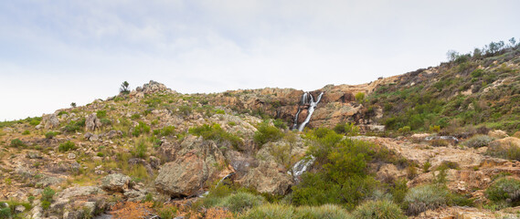 View on the Waterfall in the Waterval Nature Reserve close to Tulbagh in the Western Cape of South...