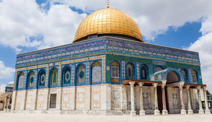 Obraz premium Nice view of Dome of the Rock