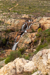 Waterfall in the Watervall Nature Reserve near Tulbagh in the Western Cape of South Africa