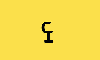 CI vector is a unique vector with a simple design and yellow background and black colo
