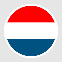 Netherwland Flag Round Flat Circle Icons.