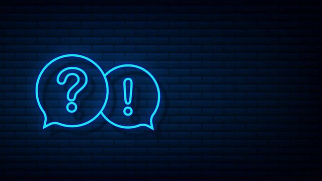 Question and Answer Bubble Chat. Motion graphics.