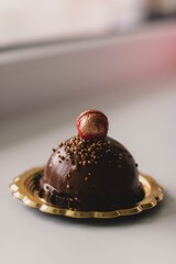 christmas bell with chocolate