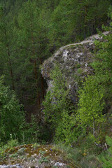 Rock outcrops at the top of Vakutin stone mountain.