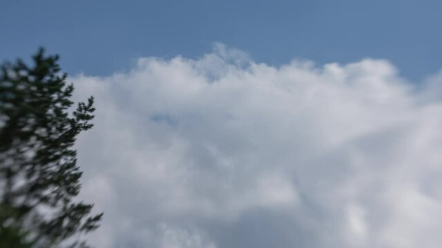 Timelapse of daytime clouds. Taken on the "lens baby" with the effect titl shift