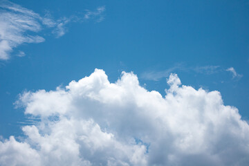 Naklejka na ściany i meble Blue sky with cloud. Abstract style for text, design, websites, bloggers, publications.