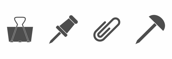 paperclip icon, clipboard icon set vector sign symbol
