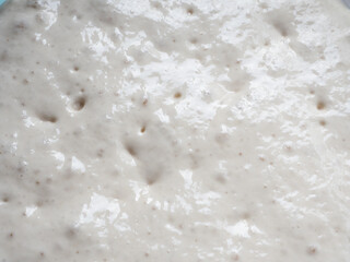 Fototapeta na wymiar activated yeast in bread dough texture